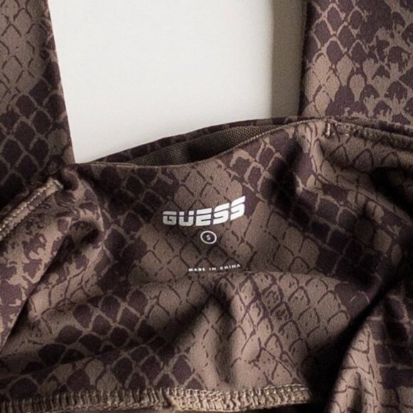 Guess Snake Print Brown Tights Active Leggings Spandex Womens Size Small - Picture 8 of 8